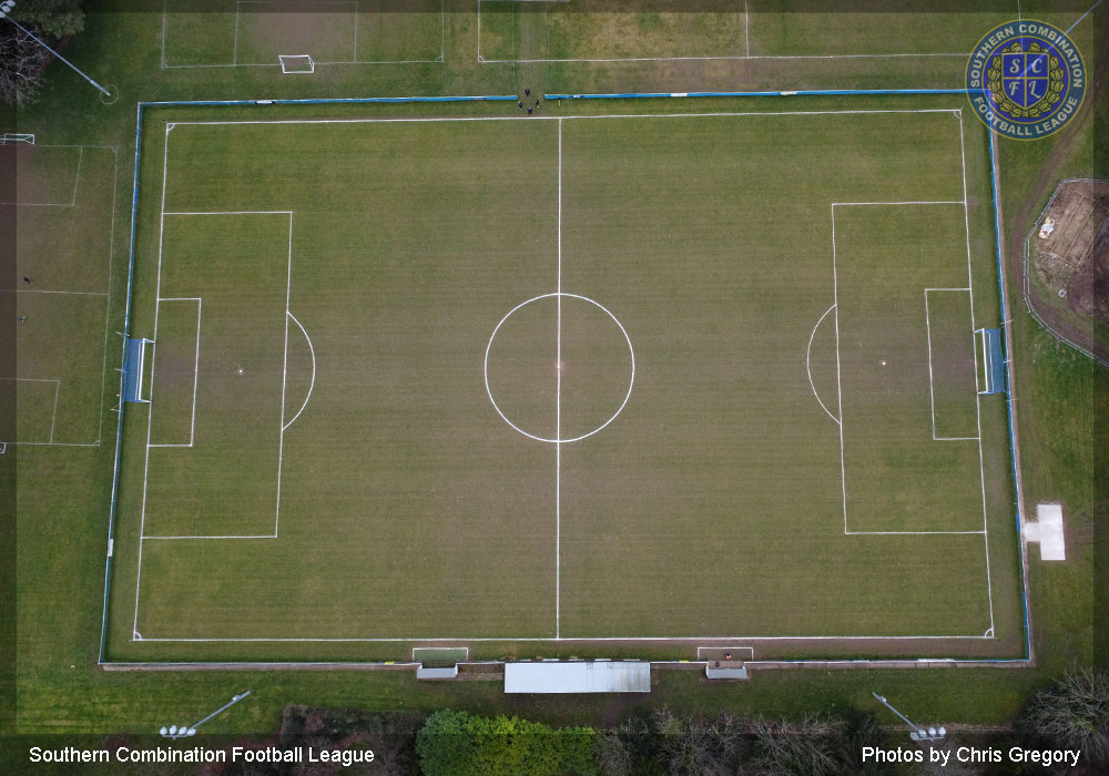 Arial view of Midhurst and Easebourne football pitch