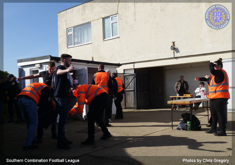 Security frisking supporters