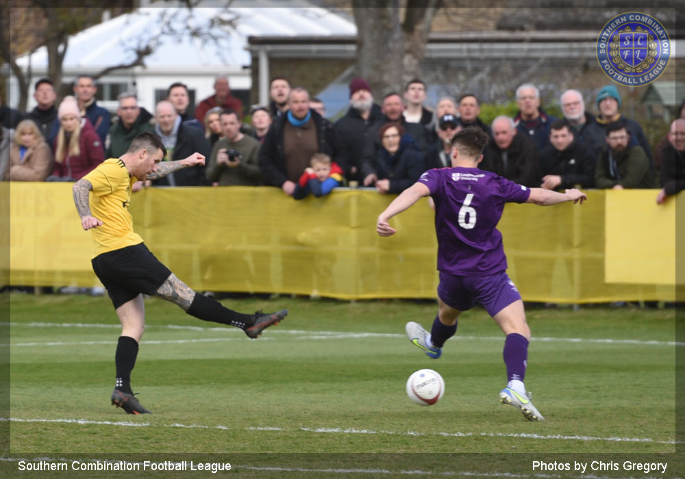 George Gaskin scores with less than a minute on the clock