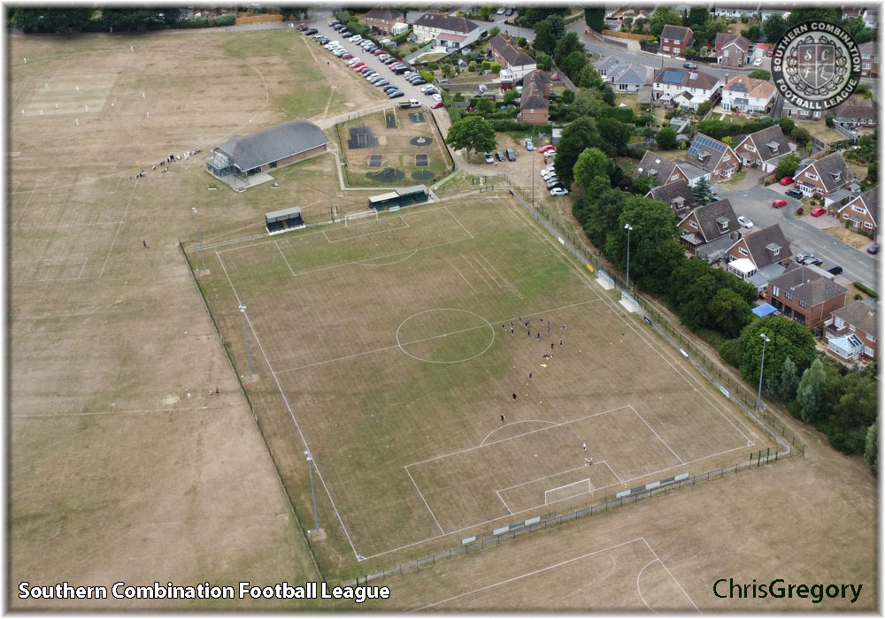 Drone photo of Little Common Football Club