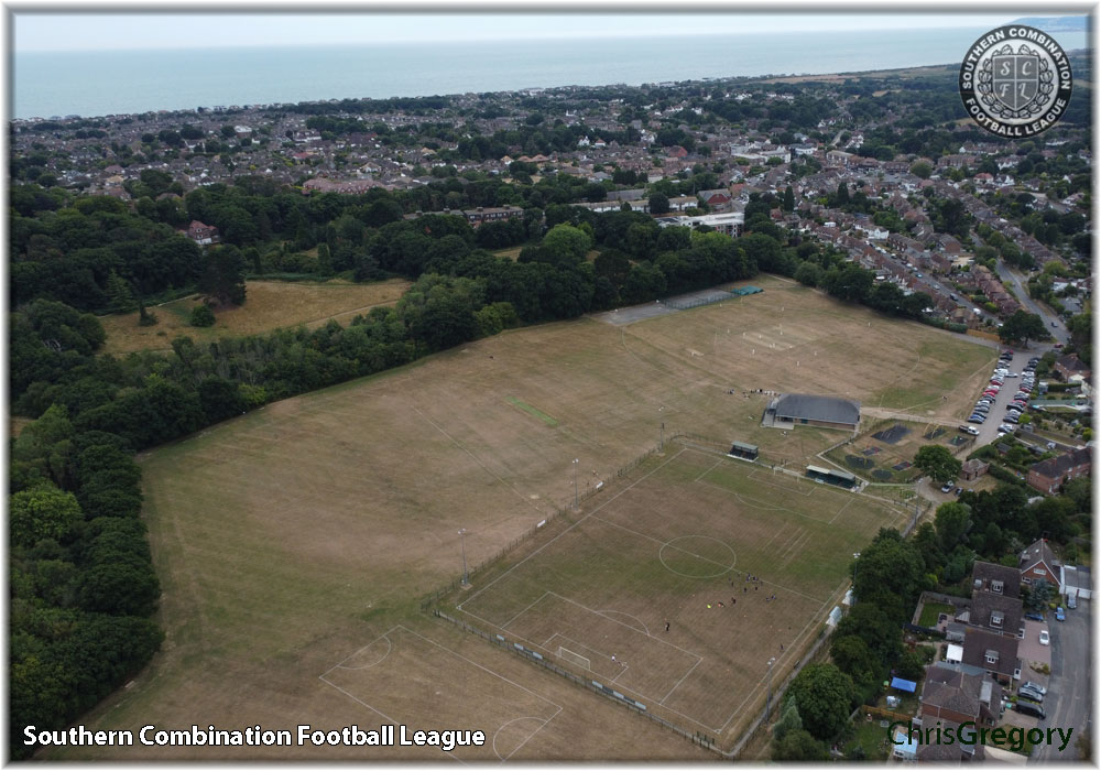 Drone photo of Little Common Football Club